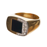 SIMON — Pave Diamond Onyx Ring