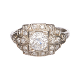 MIA — from Miami Art Deco Era Platinum & Diamond Ring