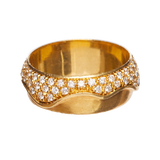 ANNE MARIE — Gold Pave “Wave Ring"