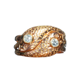 LILIAN — Antique Double Diamond Serpent Ring